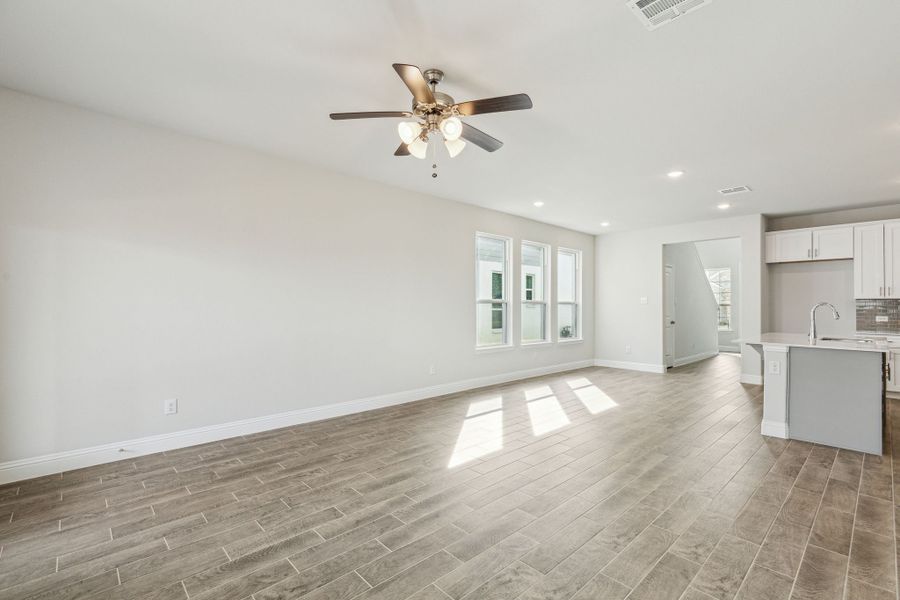 Representative unfurnished interior of a home built from the Robin by Megatel Homes in AnaCapri, Anna (Image 10). Representative unfurnished interior of a home built from the Robin by Megatel Homes in AnaCapri, Anna (Image 10).