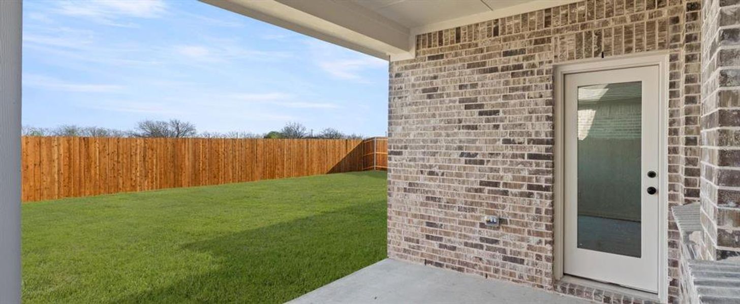 Covered Patio and Backyard