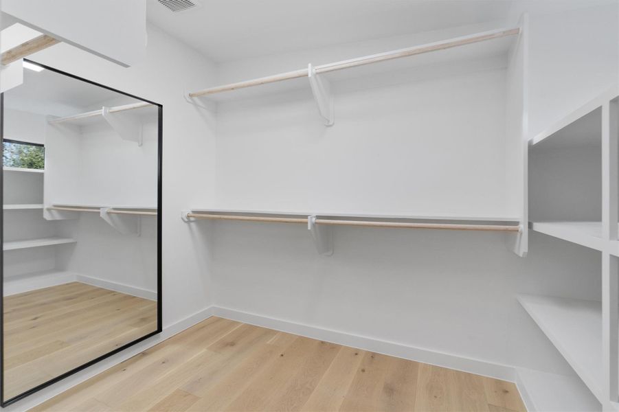 Huge walk-in primary closet