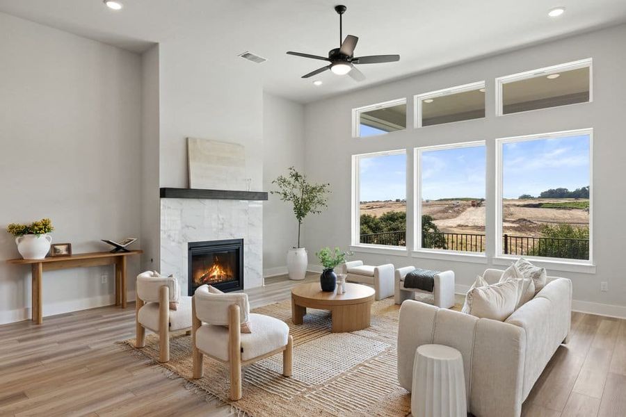 Furnished interior view inside a new home in Lariat, Liberty Hill (Image 18).