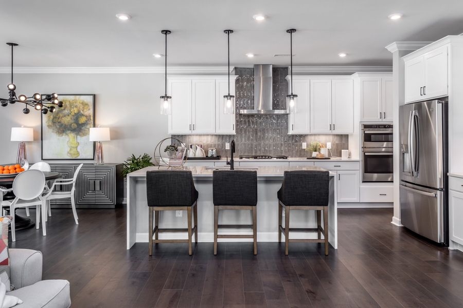 Representative furnished interior of a home built from the Rowan by Tri Pointe Homes in The Townes at Willow Park, Cary (Image 6).