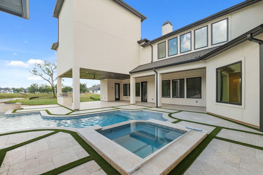 Exterior details and patio area of a home in The Park and The Reserve, Fulshear (Image 23).