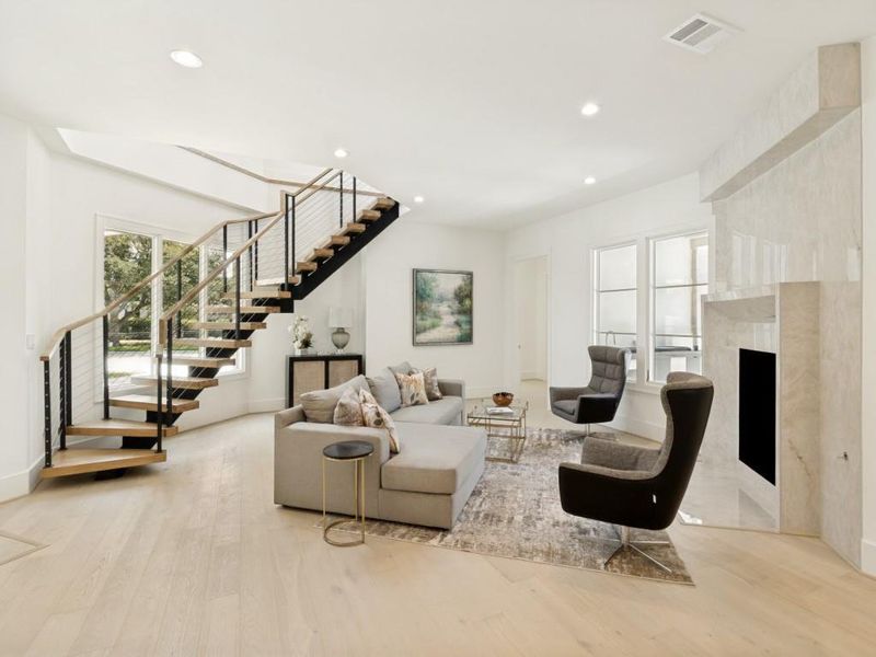 Furnished interior view inside a new home in , Dallas (Image 10). Furnished interior view inside a new home in , Dallas (Image 10).