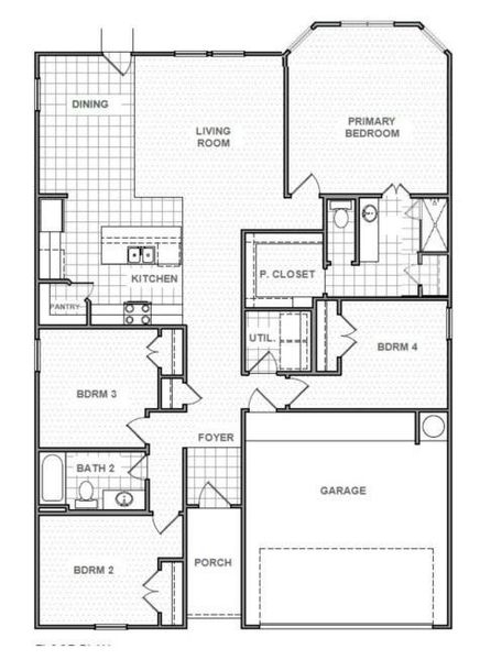 2D floor plan layout of this home in Sorella, Tomball, TX (Image 3).