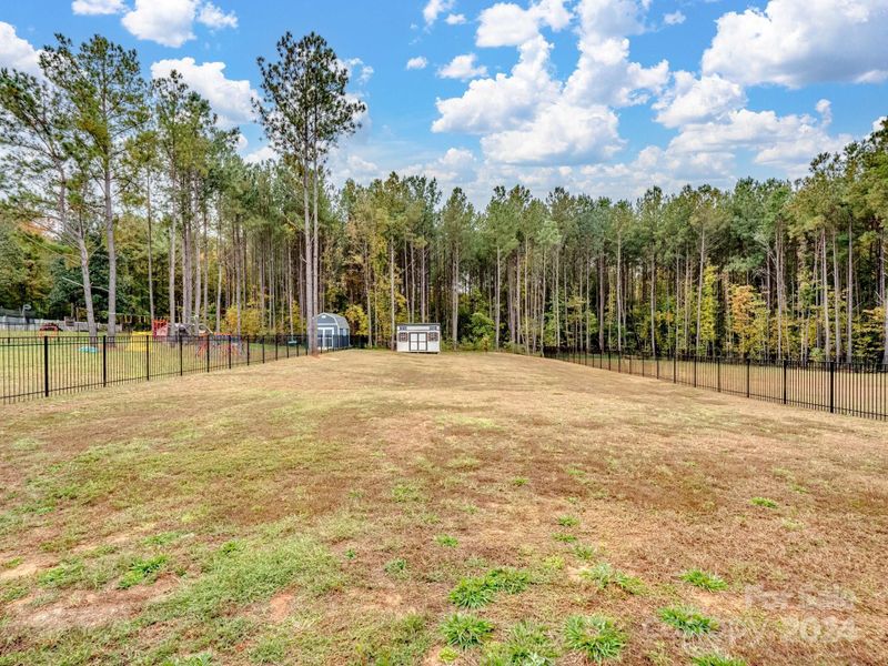 fenced in backyard