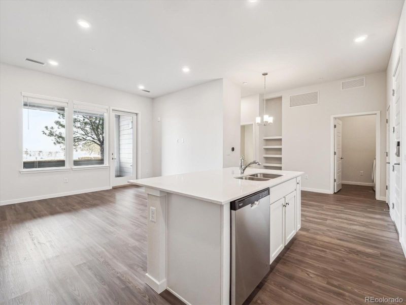 Furnished interior view inside a new home in Condo Collection at Grand Vue at Interlocken, Broomfield (Image 8).