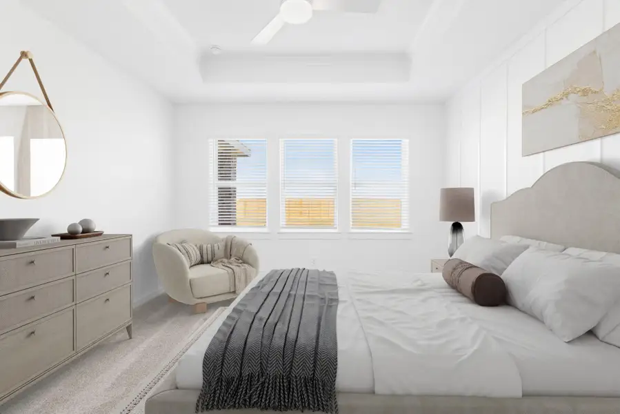 Spacious primary suite (*Photo not of actual home and used for illustration purposes only.)