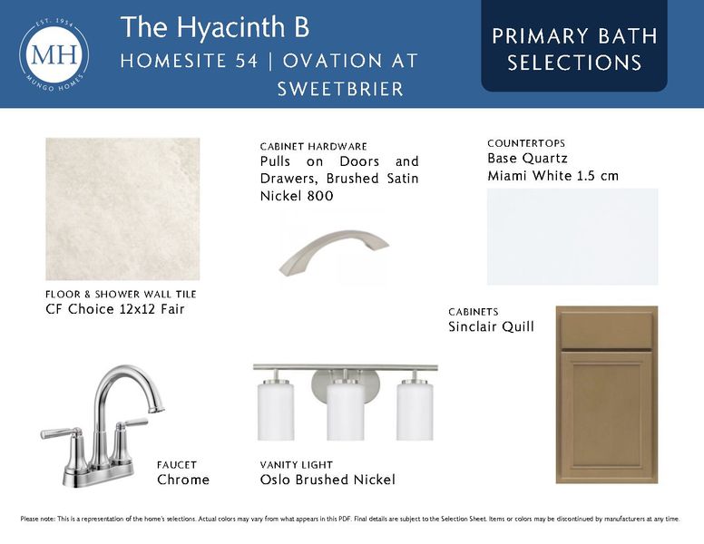 Sample of building materials used in homes in Ovation at Sweetbrier, Durham (Image 8).