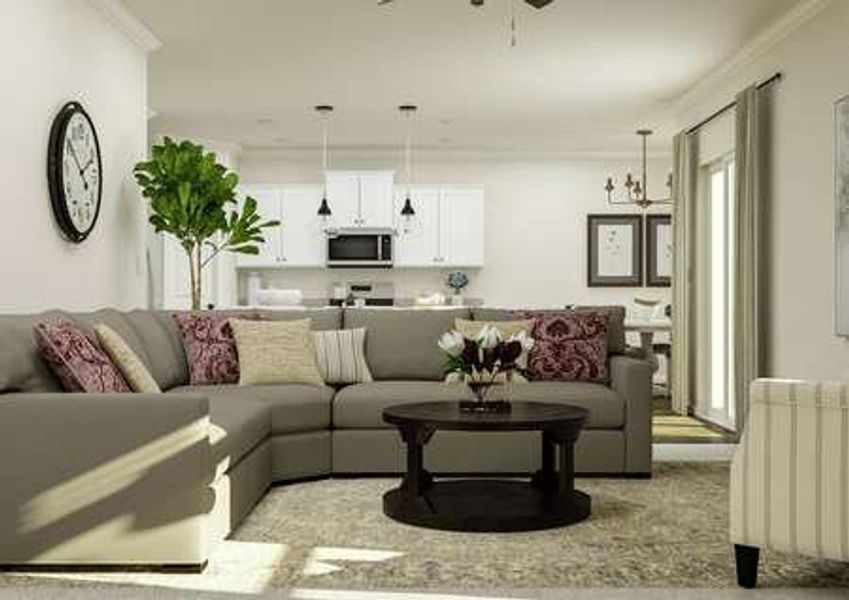Furnished interior in a model home at Legacy in Youngsville (Image 5).