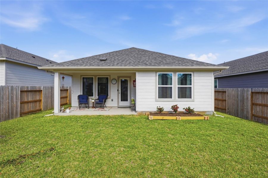 Picture perfect view of the back of the home.