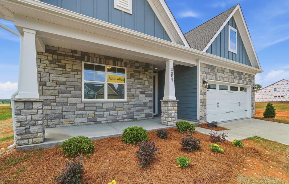 Exterior details and patio area of a home in Founders Landing | 55+ Community, Gastonia (Image 2). Exterior details and patio area of a home in Founders Landing | 55+ Community, Gastonia (Image 2).