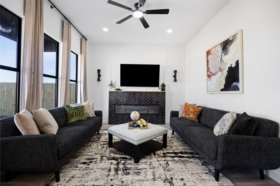 Furnished interior view inside a new home in , Cleveland (Image 28).