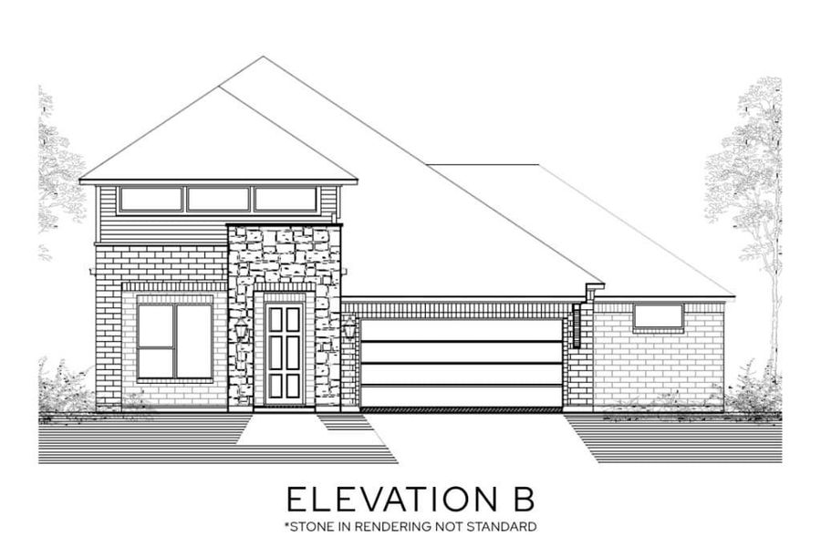 Representative rendering of the exterior for the The Monticello by Lillian Custom Homes (Image 4).