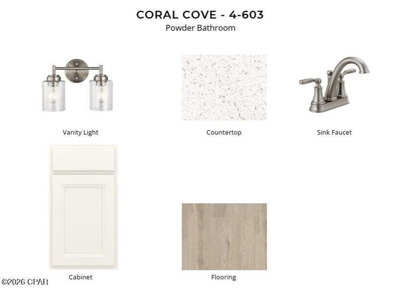 Sample of building materials used in homes in Coral Cove, Panama City Beach (Image 4).