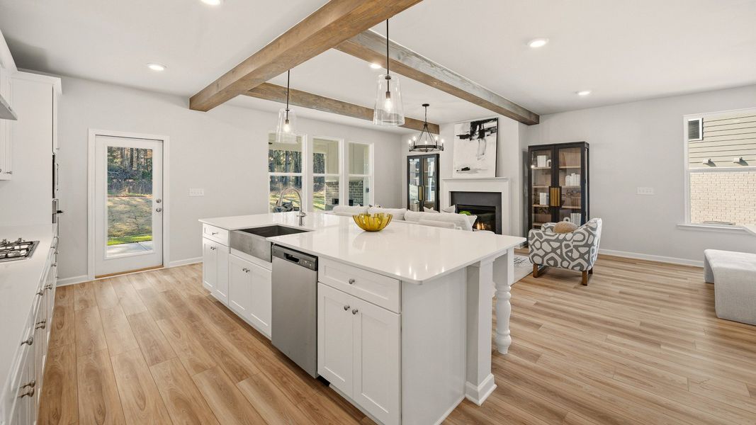 Kitchen with view of gathering room Kitchen with view of gathering room