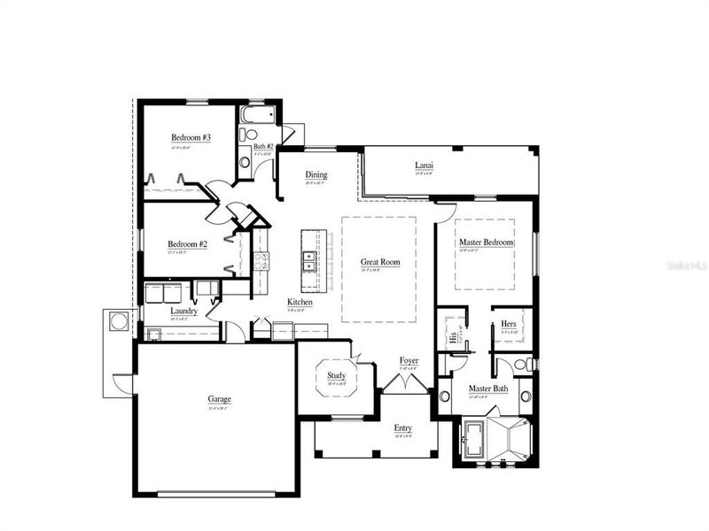 2D floor plan layout of this home in , Venice, FL (Image 4).