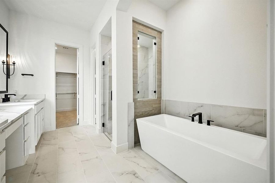 Furnished interior view inside a new home in Mosaic: 60ft. lots, Celina (Image 11).