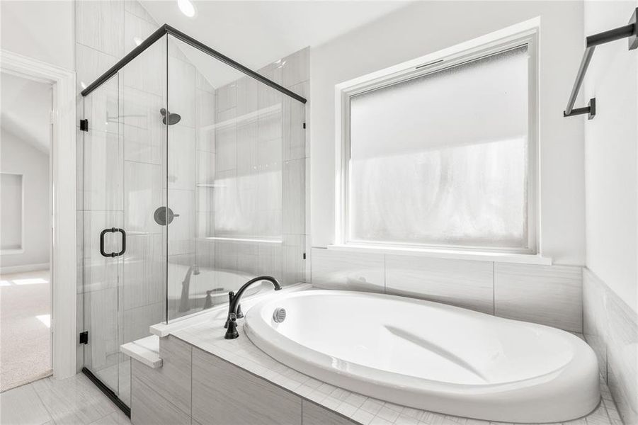 Furnished interior view inside a new home in Painted Tree Woodland District 50, McKinney (Image 13).