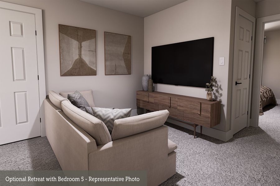 Representative furnished interior of a home built from the The Poppy by David Weekley Homes in Meridiana 45' Homesites, Manvel (Image 4).