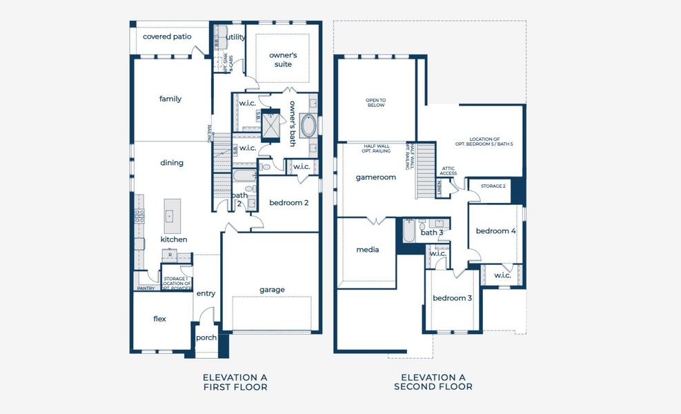 2D floor plan layout for the Orleans by Normandy Homes in Estates at Stacy Crossing, McKinney, TX (Image 3). 2D floor plan layout for the Orleans by Normandy Homes in Estates at Stacy Crossing, McKinney, TX (Image 3).