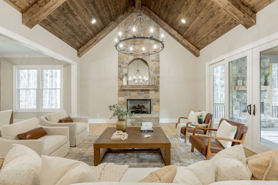 Furnished interior view inside a new home in River Gorge Ranch, Guild (Image 85).