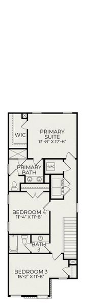 2D floor plan layout for the Ember B by Homes by Dickerson in Chatham Park, Pittsboro, NC (Image 5).