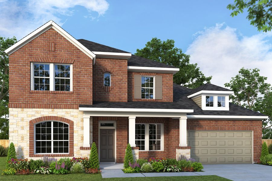 Representative exterior photo of a completed home built from the The Blanco by David Weekley Homes in Redden Farms - Executive Series, Midlothian, TX (Image 17). Representative exterior photo of a completed home built from the The Blanco by David Weekley Homes in Redden Farms - Executive Series, Midlothian, TX (Image 17).