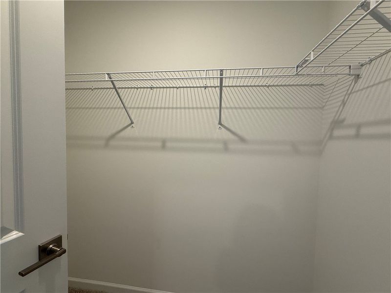 Ample wire shelving provides practical storage sol Ample wire shelving provides practical storage sol