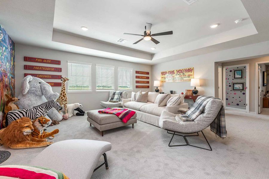 Furnished interior view inside a new home in Southern Pointe, College Station (Image 11). Furnished interior view inside a new home in Southern Pointe, College Station (Image 11).