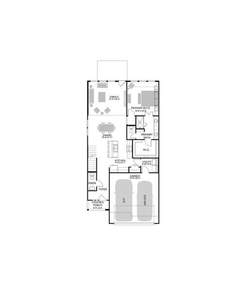2D floor plan layout of this home in Provence - 60', Austin, TX (Image 7). 2D floor plan layout of this home in Provence - 60', Austin, TX (Image 7).