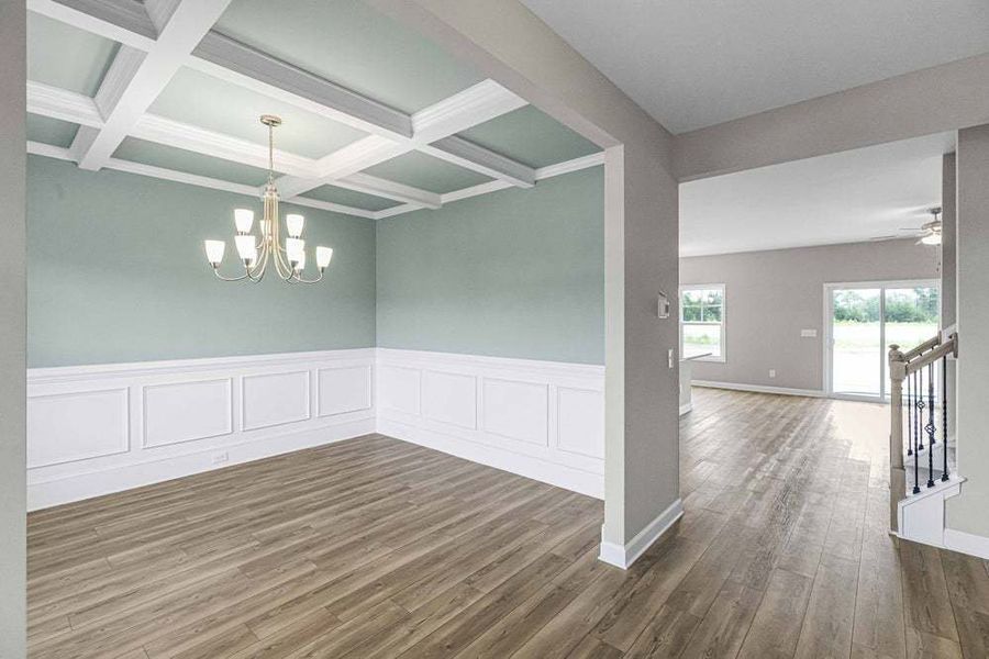Representative unfurnished interior of a home built from the Pamlico by Caviness & Cates Communities in Bartlett Manor, Youngsville (Image 43).