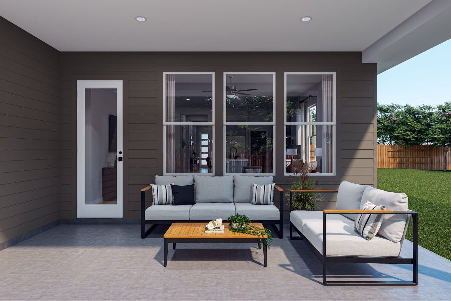 Exterior details and patio area of a home in Park Central, Georgetown (Image 2). Exterior details and patio area of a home in Park Central, Georgetown (Image 2).