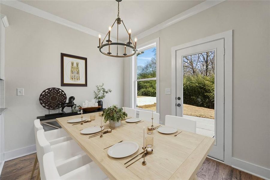 Furnished interior view inside a new home in , Hartwell (Image 10).