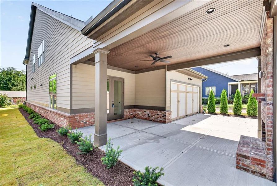 Exterior details and patio area of a home in , Flowery Branch (Image 34).