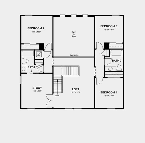 2D floor plan layout for the Bahama by Taylor Morrison in Brookland Park, Auburndale, FL (Image 3). 2D floor plan layout for the Bahama by Taylor Morrison in Brookland Park, Auburndale, FL (Image 3).