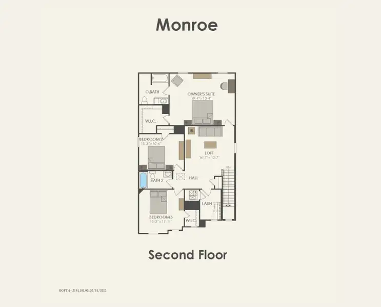 2D floor plan layout of this home in Cinco Lakes, San Antonio, TX (Image 2). 2D floor plan layout of this home in Cinco Lakes, San Antonio, TX (Image 2).