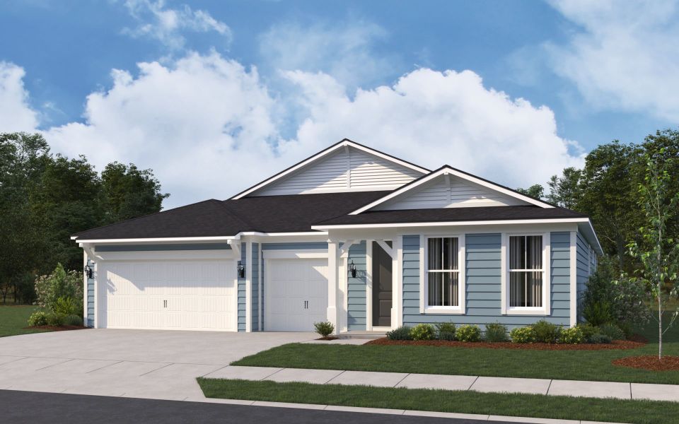 Representative exterior photo of a completed home built from the Merlot by Pulte Homes in Terrapin Creek, Jacksonville, FL (Image 15). Representative exterior photo of a completed home built from the Merlot by Pulte Homes in Terrapin Creek, Jacksonville, FL (Image 15).