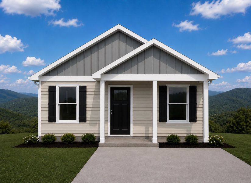 Representative exterior photo of a completed home built from the Duncan by Enchanted Homes in Arcadia Village, Spartanburg, SC (Image 18). Representative exterior photo of a completed home built from the Duncan by Enchanted Homes in Arcadia Village, Spartanburg, SC (Image 18).