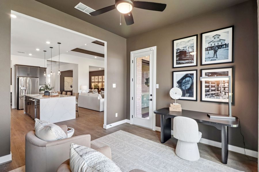 Furnished interior view inside a new home in Blue Creek Trails, Richmond (Image 12). Furnished interior view inside a new home in Blue Creek Trails, Richmond (Image 12).