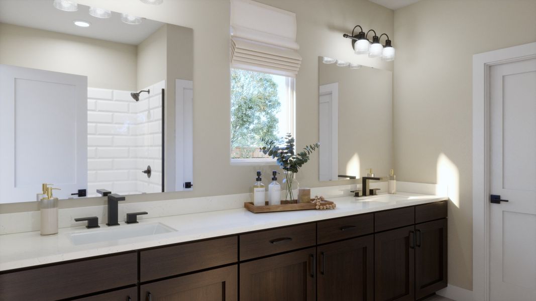 Representative furnished interior of a home built from the 3554 by Risewell Homes in Parkton Square, Kyle (Image 12).