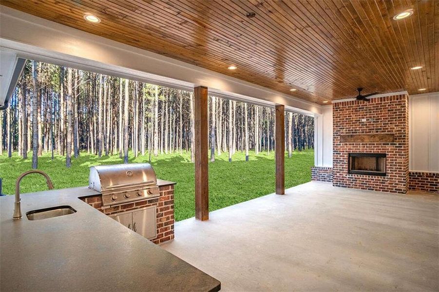 Exterior details and patio area of a home in , Maysville (Image 18).