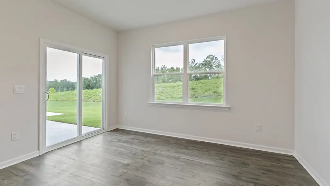 Representative unfurnished interior of a home built from the DARWIN by D.R. Horton in Honeycutt Oaks, Angier (Image 13). Representative unfurnished interior of a home built from the DARWIN by D.R. Horton in Honeycutt Oaks, Angier (Image 13).