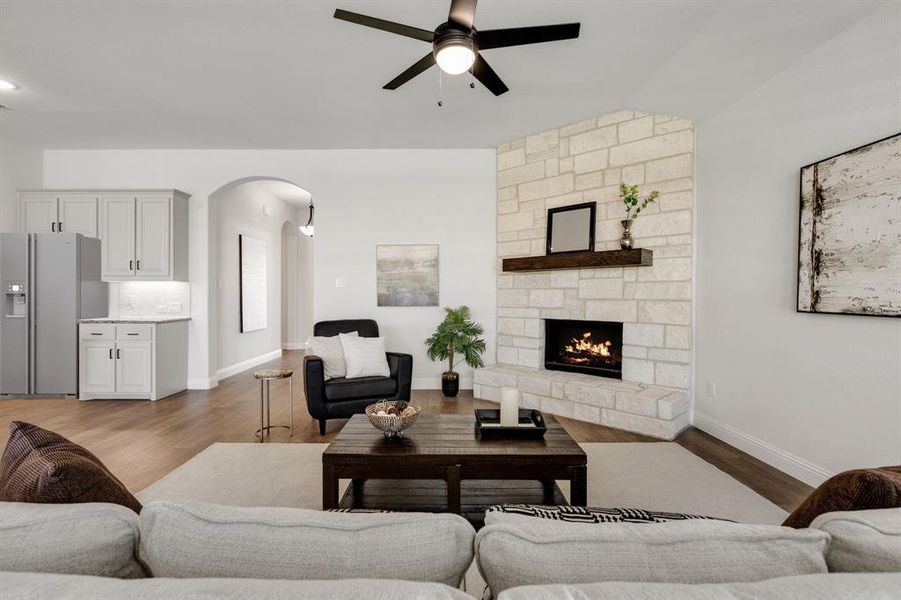 Furnished interior view inside a new home in Lovers Landing, Forney (Image 10).