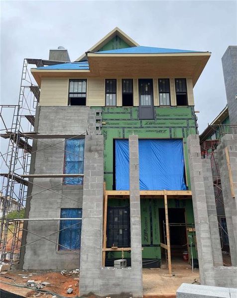 In-progress construction of a new home in , Fayetteville, GA (Image 6).