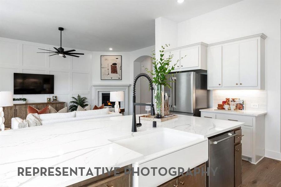 Furnished interior view inside a new home in Wildflower Ranch, Dish (Image 11).