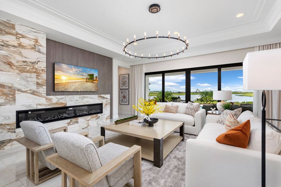 Representative furnished interior of a home built from the Bellagio by GL Homes in Valencia Parc at Riverland, Port St. Lucie (Image 11).