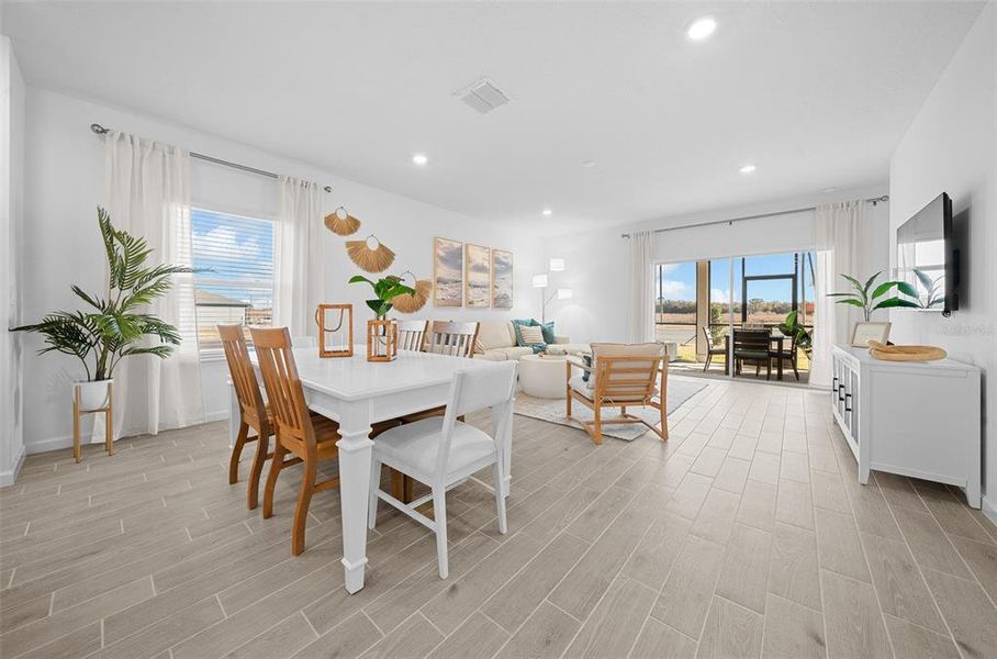 Furnished interior view inside a new home in Pioneer Ranch: Pioneer Ranch 50's, Ocala (Image 23).