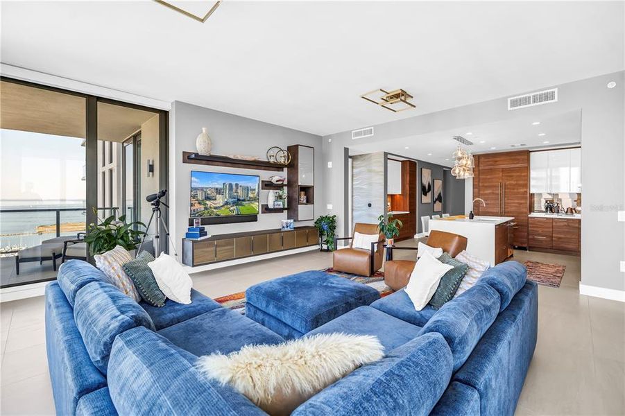 Furnished interior view inside a new home in Saltaire, St. Petersburg (Image 43).