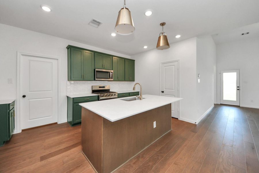 Furnished interior view inside a new home in 45' Traditional Homes at Elyson, Katy (Image 12).