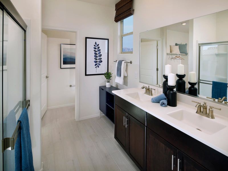 The 1560 floorplan modeled at Fieldstone at Gladden Farms in Marana, AZ. The 1560 floorplan modeled at Fieldstone at Gladden Farms in Marana, AZ.